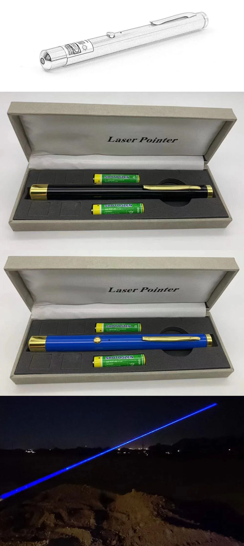Blue Laser Pen 450nm 200mW