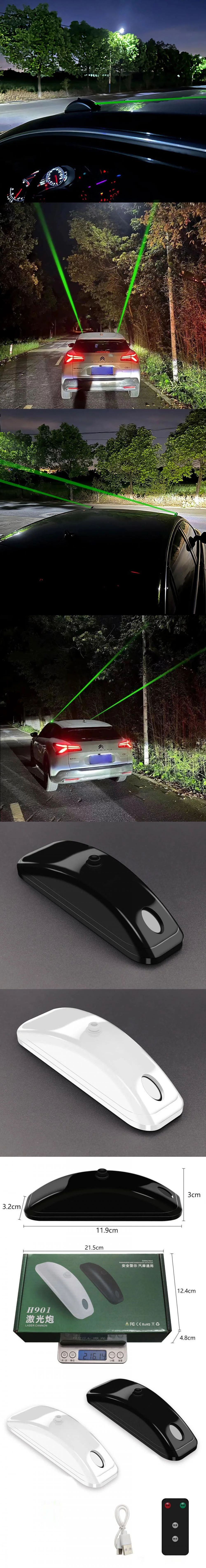 Green Laser for Avoiding Rear-End Collisions