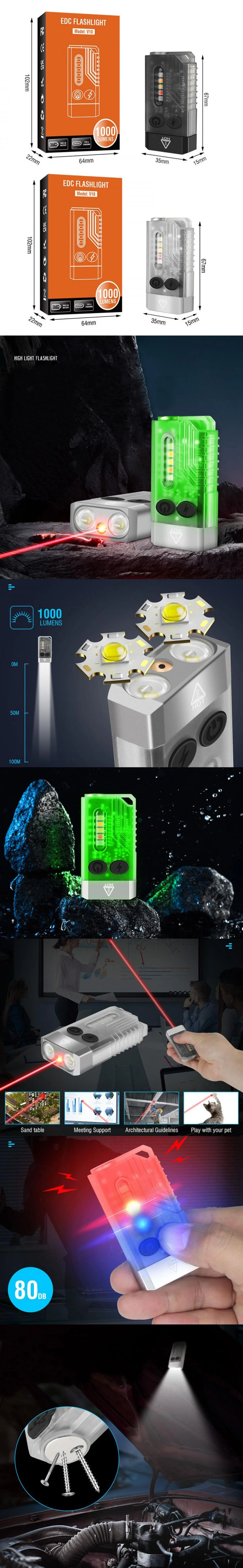 Mini Flashlight with Laser