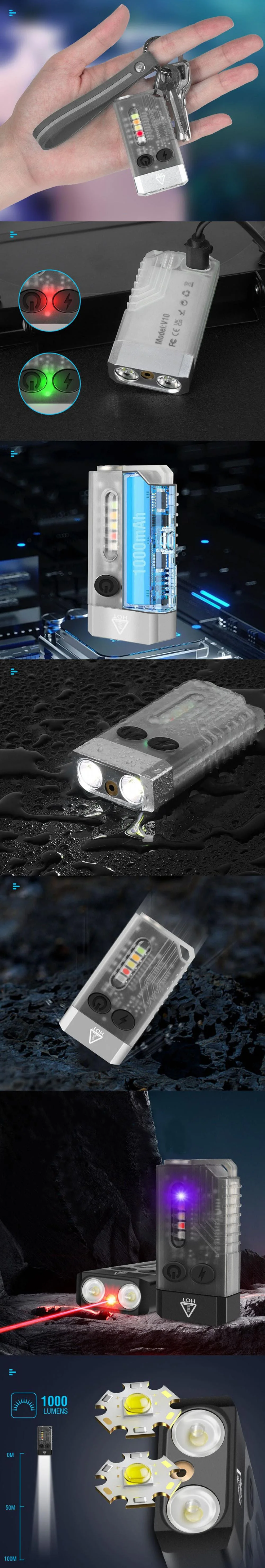 Flashlight with Red Laser