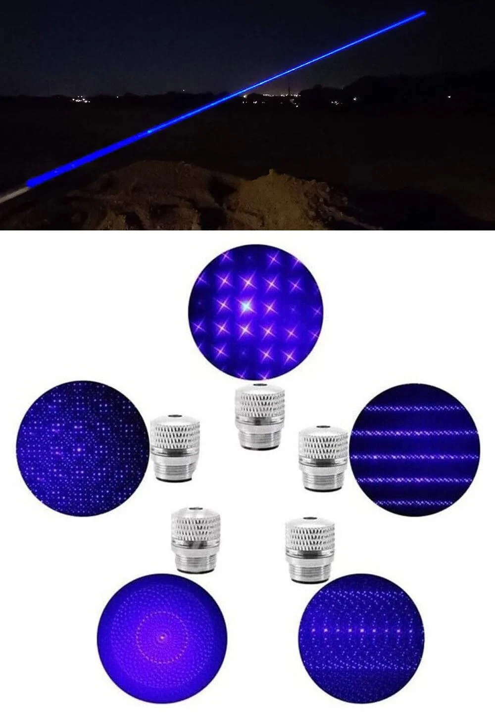 Blue Laser Pointer with Caps