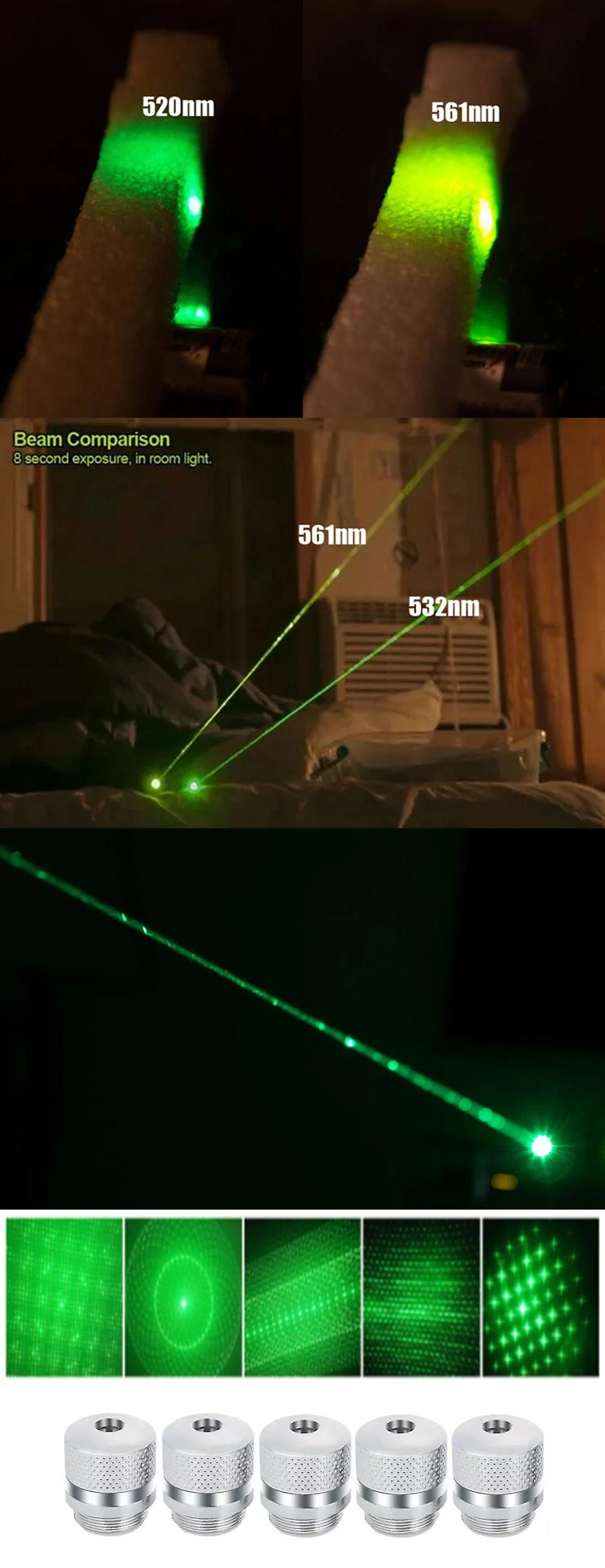Green Laser Pointer with Different Patterns