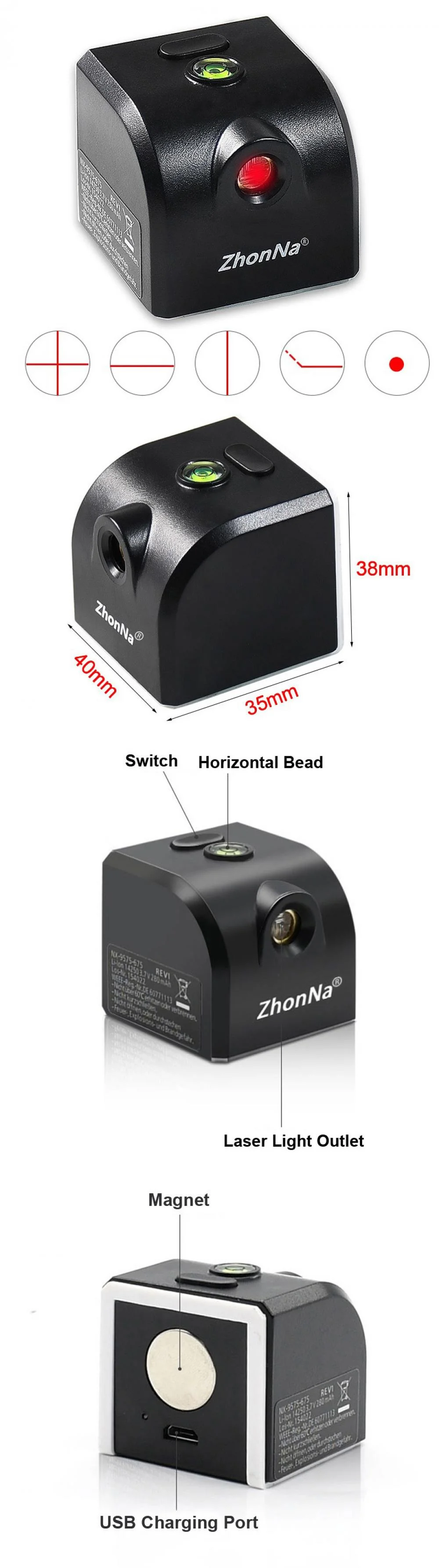 Red Laser Level Dot/Line/Cross