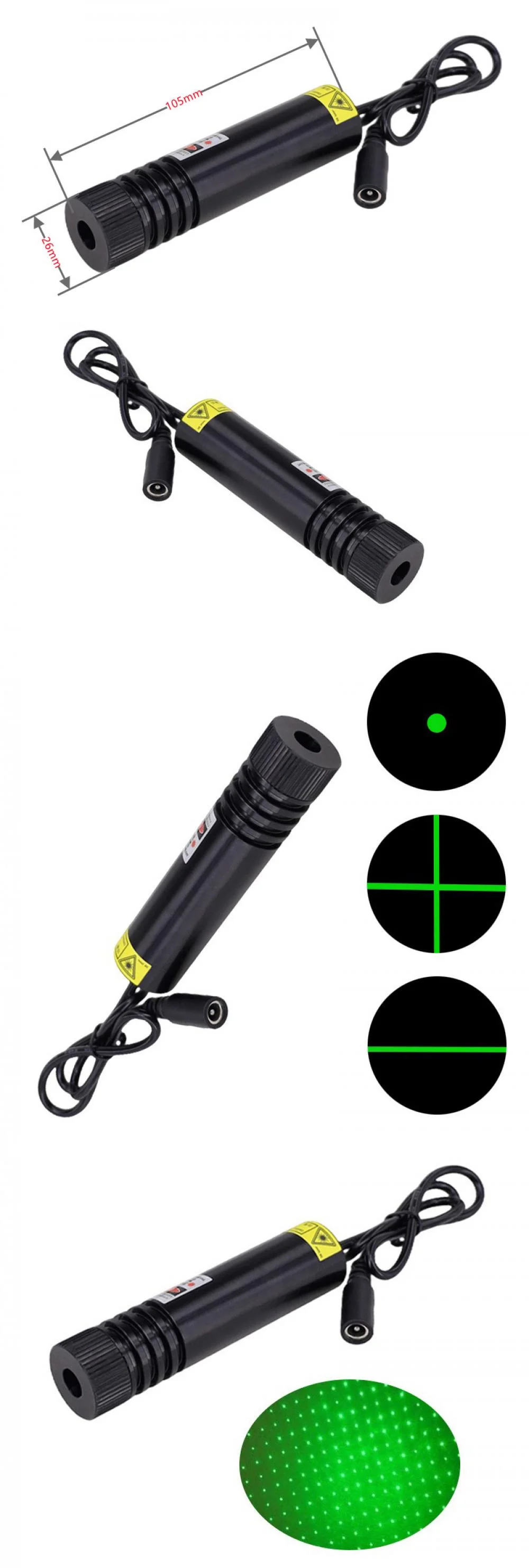 Green Laser Module Point/Line/Cross/Starry