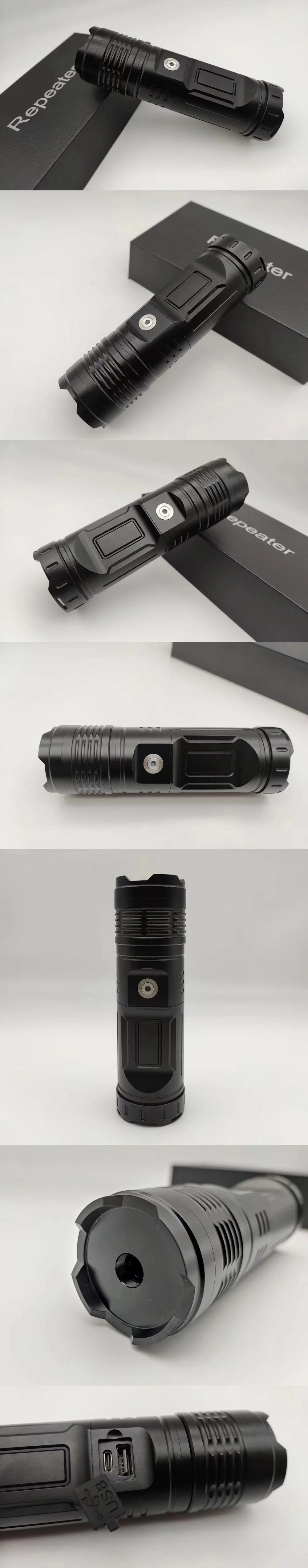 Handheld Flashlight with Powerful Blue Laser