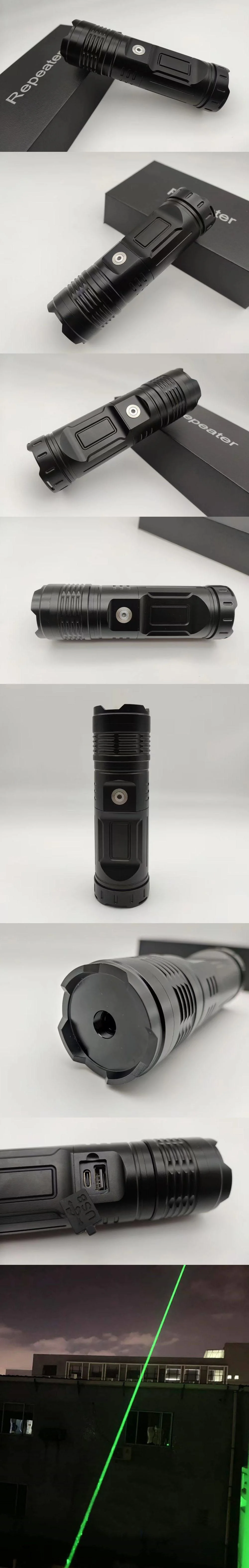 LED Flashlight with Green Laser