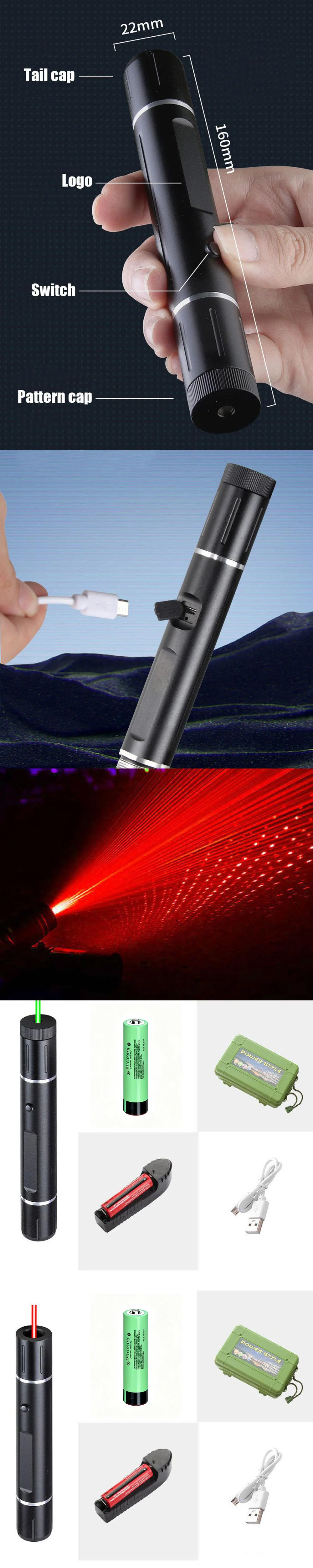 Laser Pointer with USB Charging