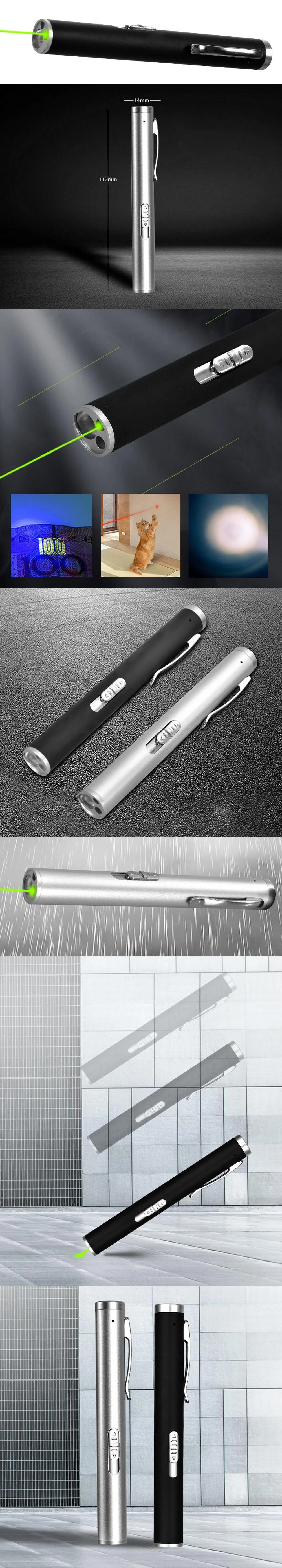 Green/Red Laser Pen with LED