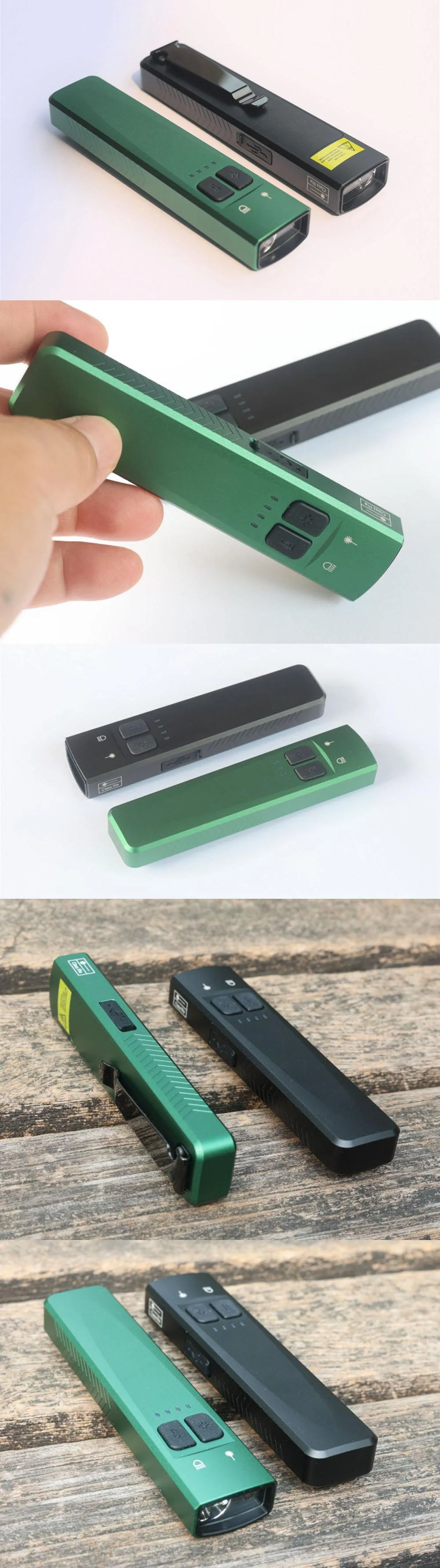 LED Flashlight with 510 nm Green Laser