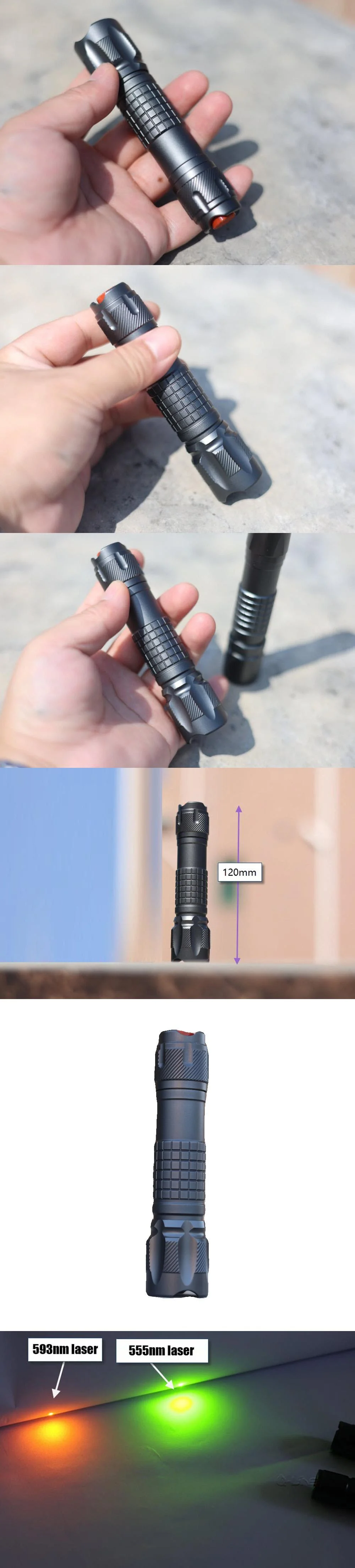 Waterproof Yellow-Green Laser Pointer 555 nm