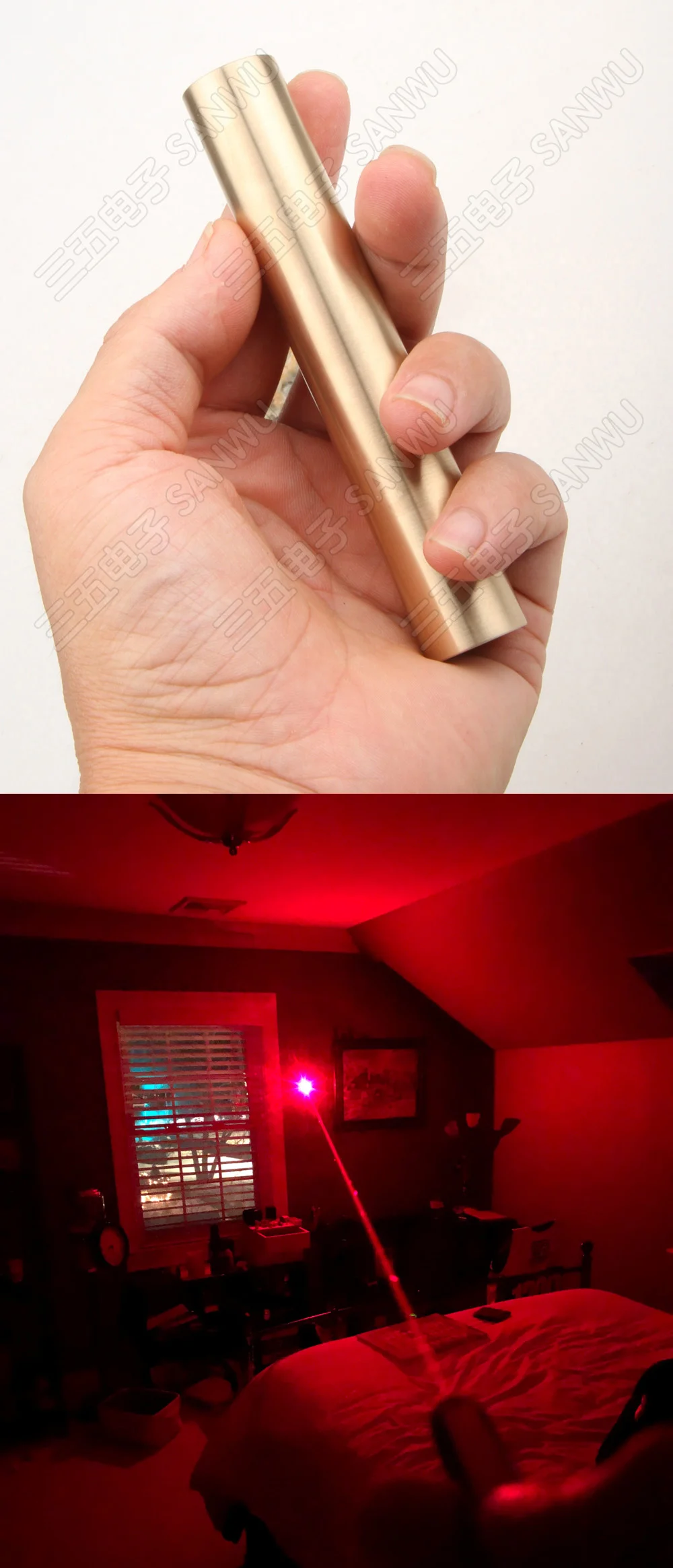 Powerful Orange-Red Laser Pointer