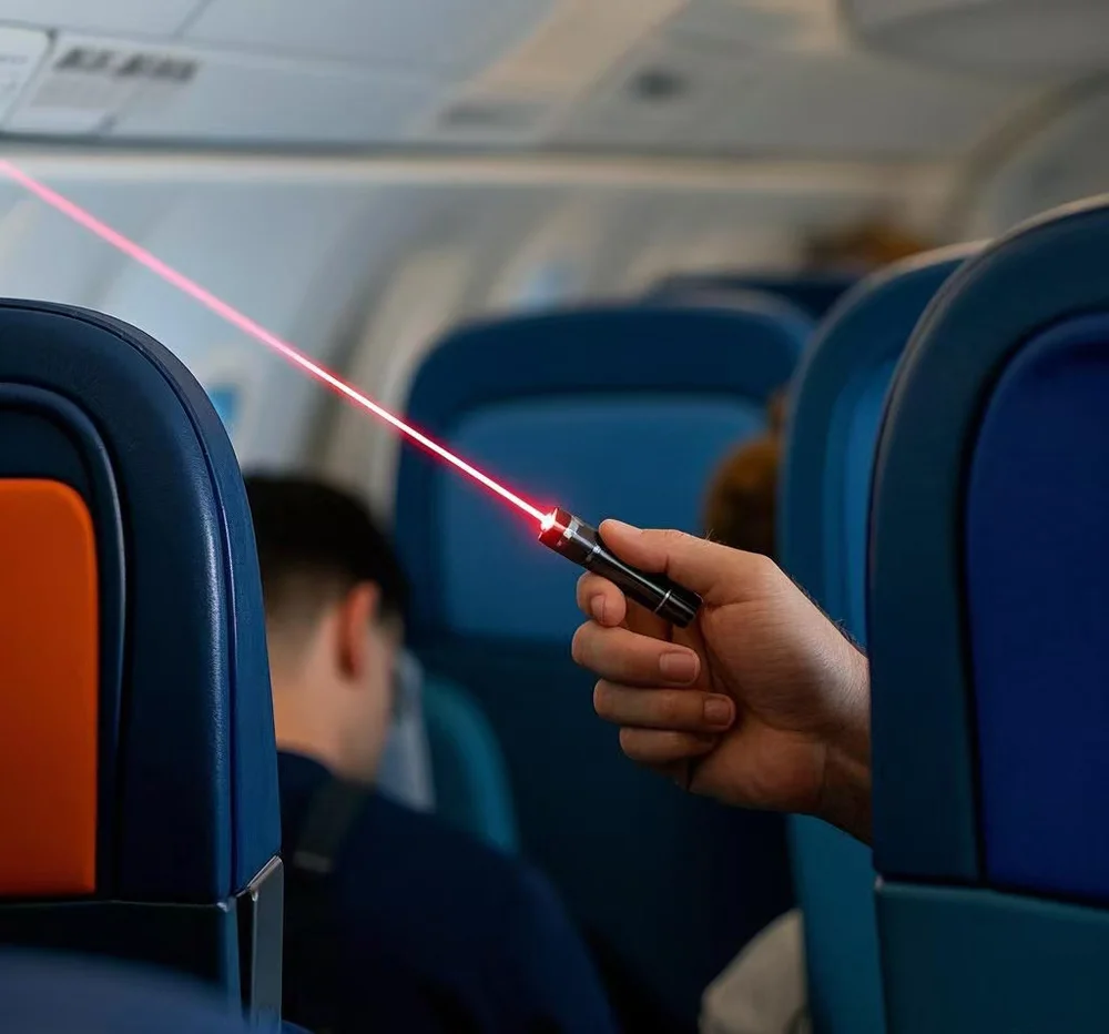 Can you take a laser pointer on a plane?