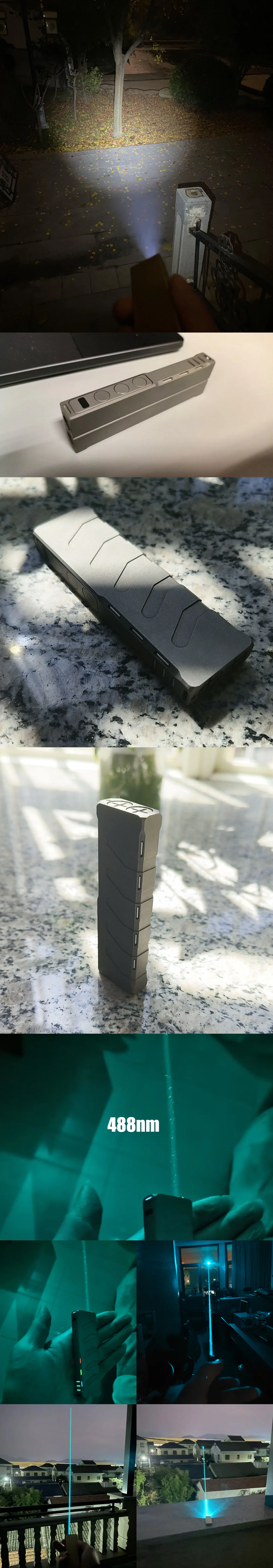 Cyan Laser Pointer with Bluetooth