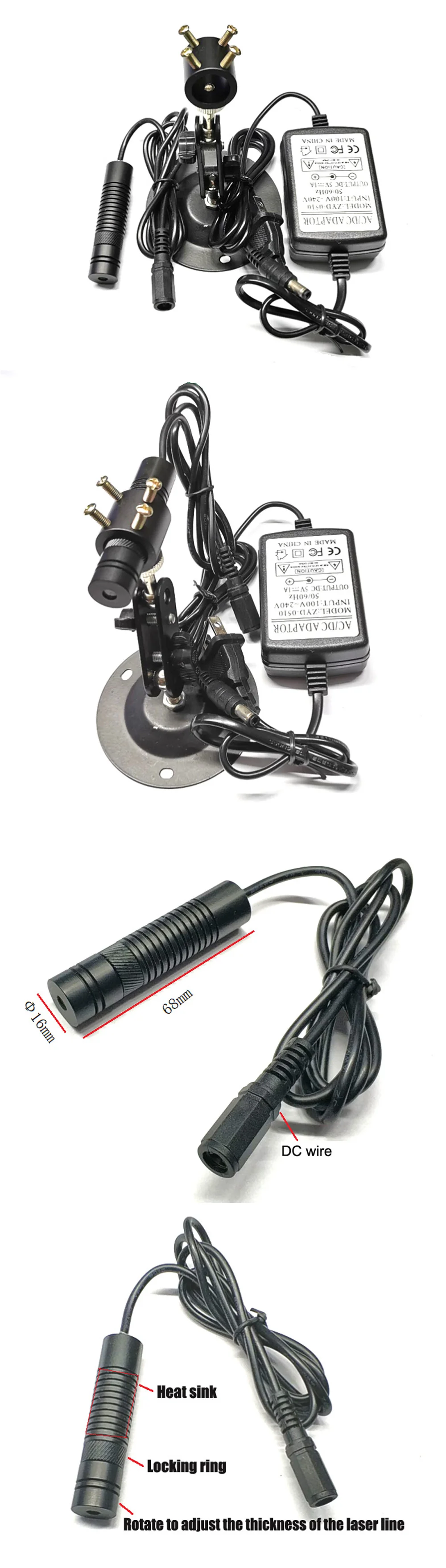 Laser Module with Bracket and Adapter