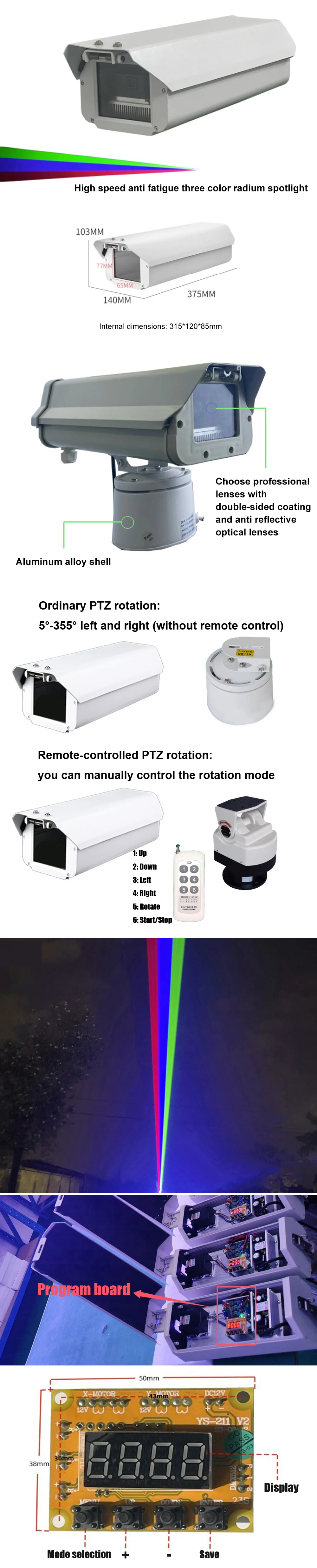 Waterproof Three-Color Laser Module