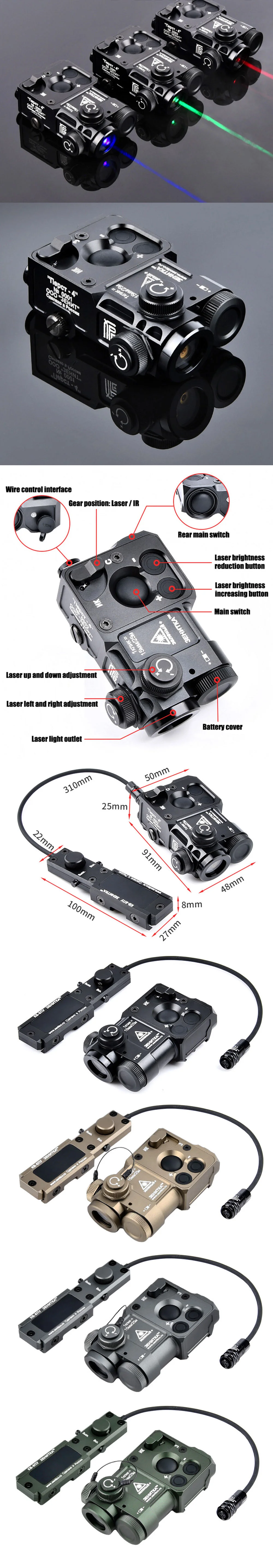 Professional Green/Red/Blue Laser Sighter