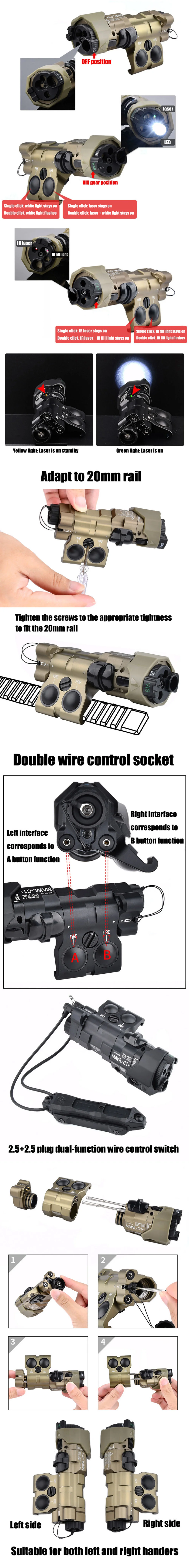 Professional Tactical Flashlight with Laser