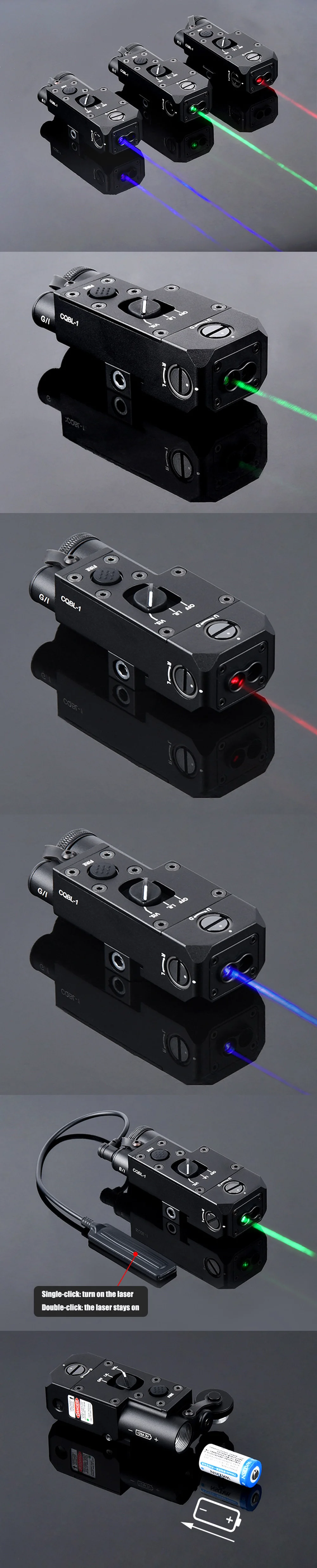 Tactical Sight with Green/Red/Blue Laser
