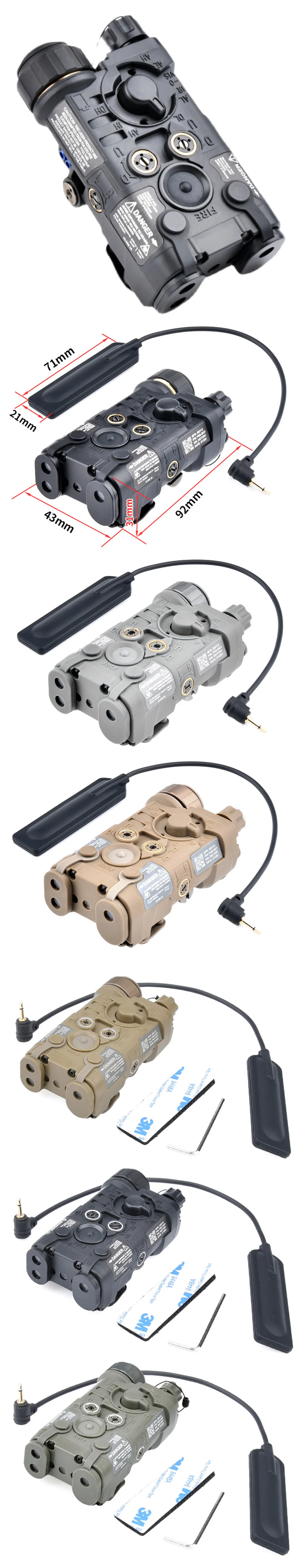 Tactical LED Flashlight with Laser