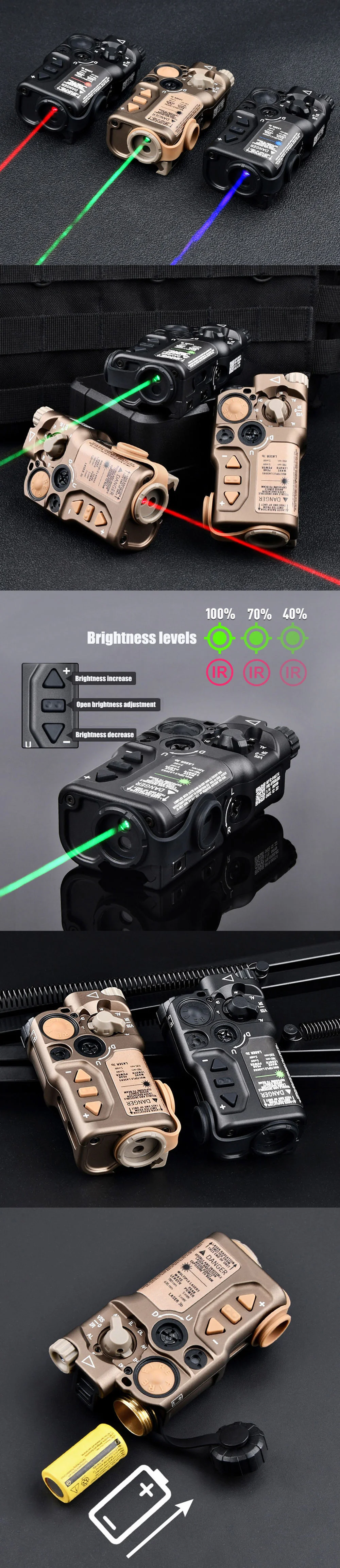 Professional Tactical Laser Sighter with IR