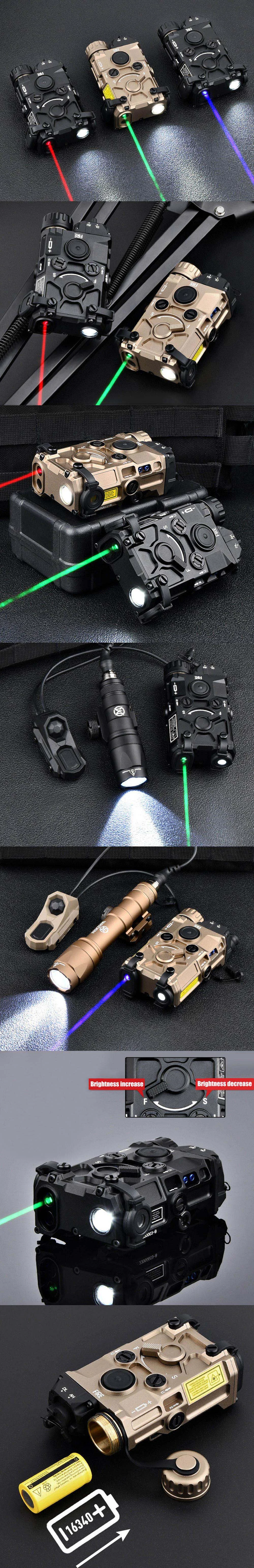LED Flashlight with Green/Blue/Red Laser