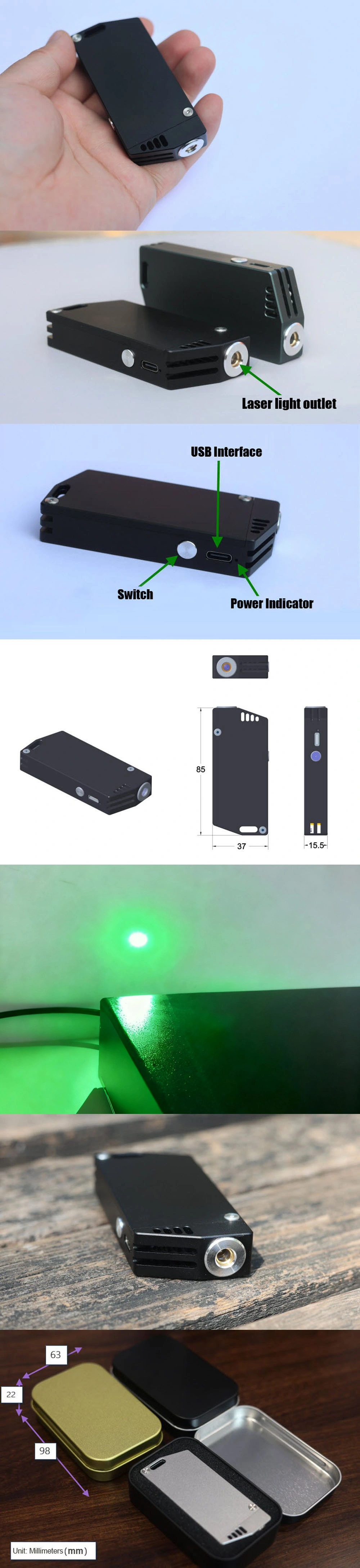 545 nm Green Laser Pointer