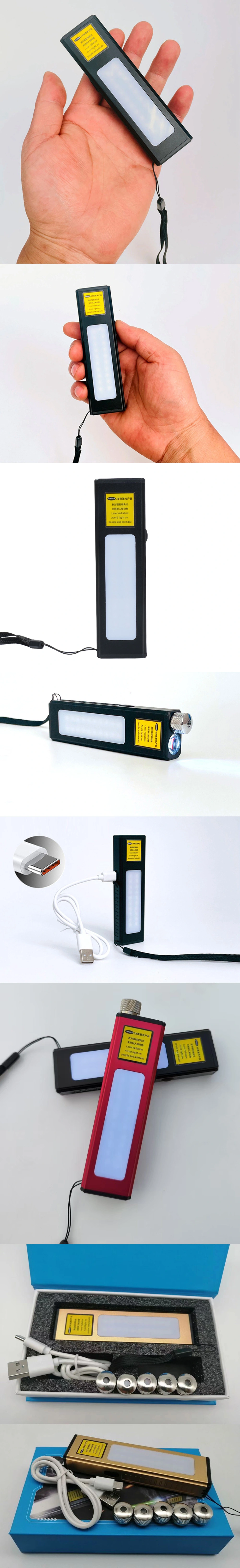 USB LED Flashlight with Laser